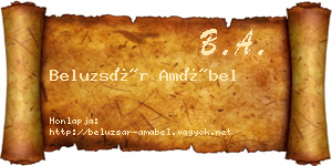 Beluzsár Amábel névjegykártya